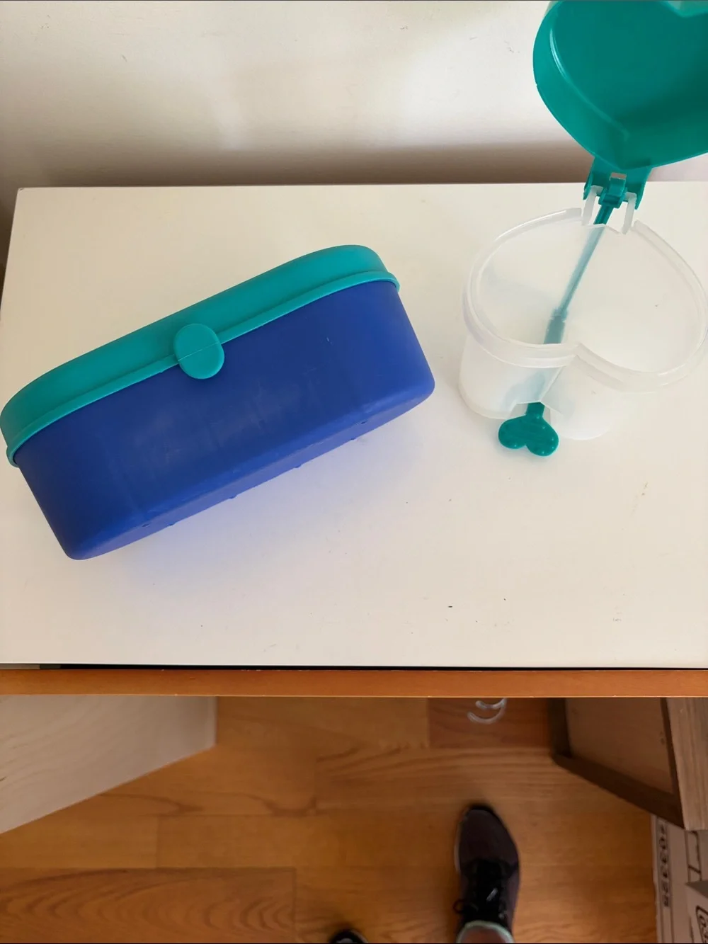 Teal & Blue Plastic Storage Box with Teal Lid - Home Organization